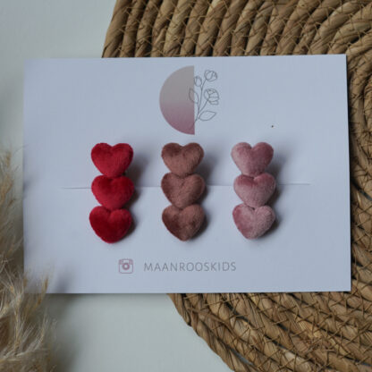 Set Hartjes - Rood & Roze