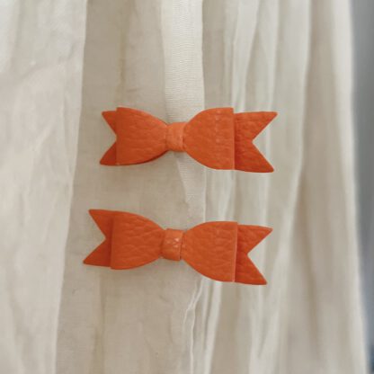 Haarclips strik - Oranje boven - Afbeelding 3