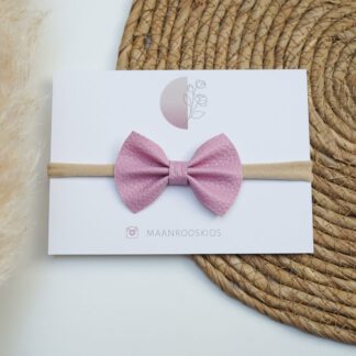 Roze haarstrik voor meisjes, handgemaakt accessoire