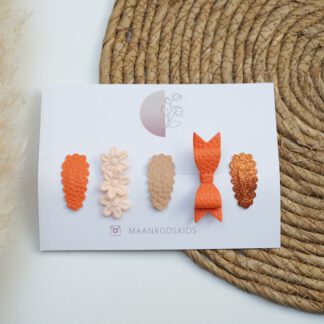 Set Flore rib - Oranje