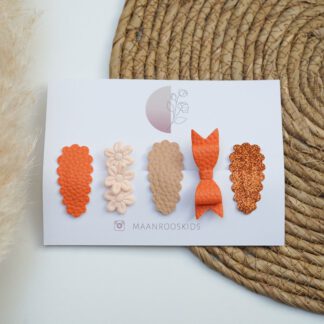 Set Flore rib - Feestelijk Oranje
