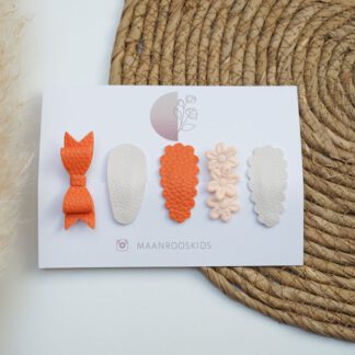 Set Flore - Oranje/wit
