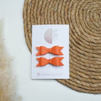 Haarclips strik - Oranje boven