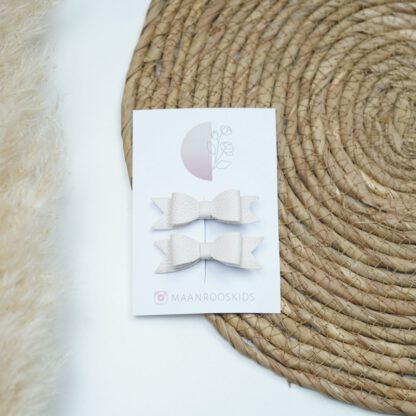Haarclips strik - Wit