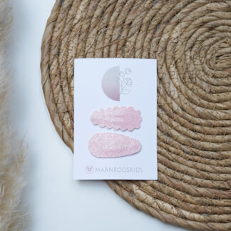 Set Roos - Lichtroze Glitter