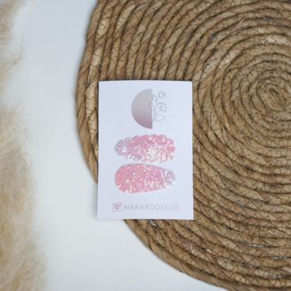 Set Roos - Kleurverloop Glitter Roze/Paars