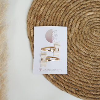 Klikklak Clips - Honinggraat patroon Wit