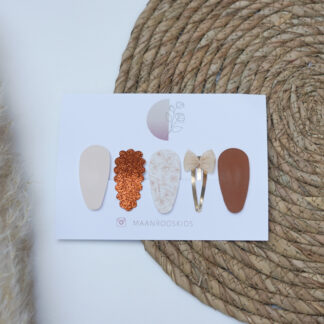 Set Fien - Veldbloemen wit/oranje